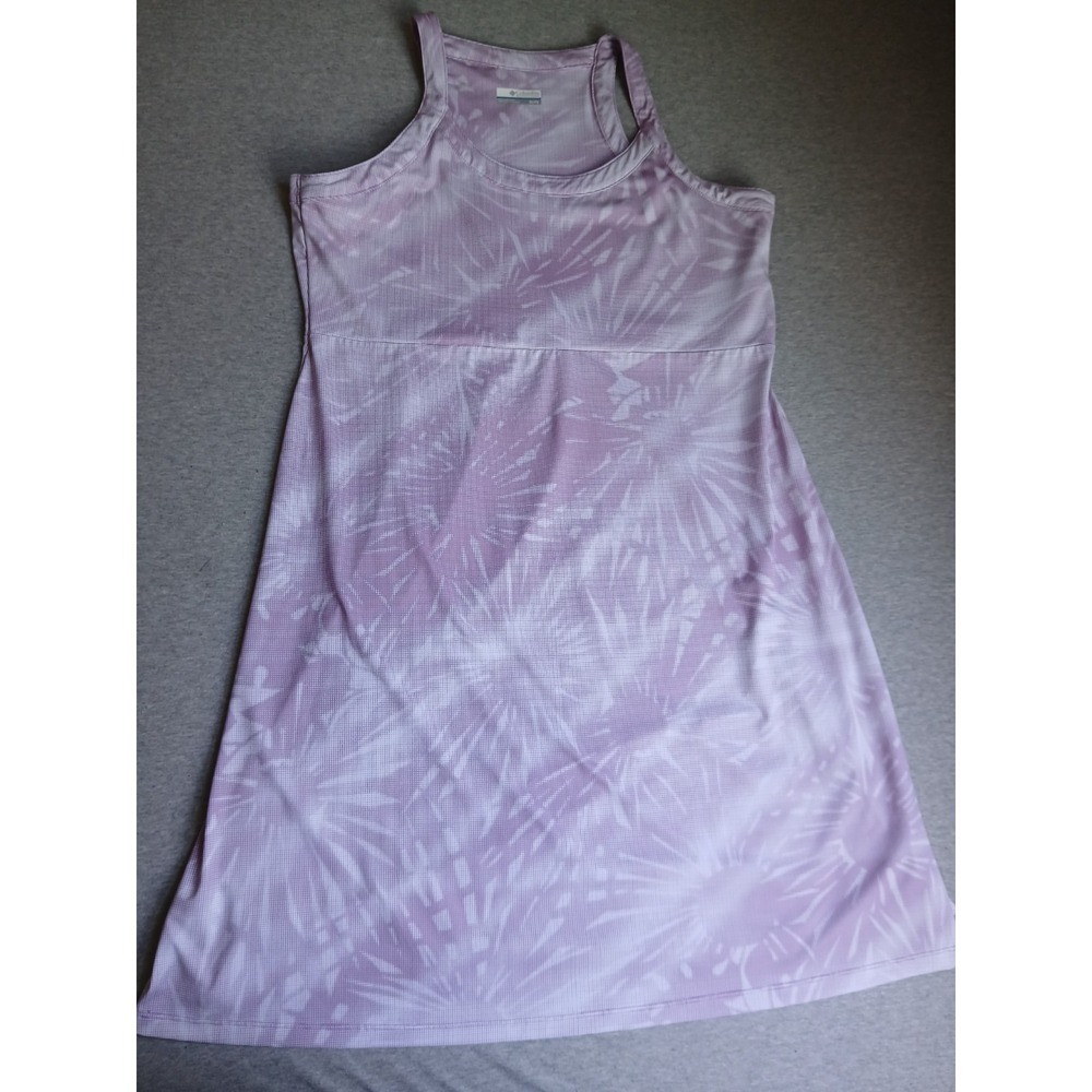 Columbia Dress XL Cold Bay Athletic Beach Travel Stretch Purple Sunburst Boho